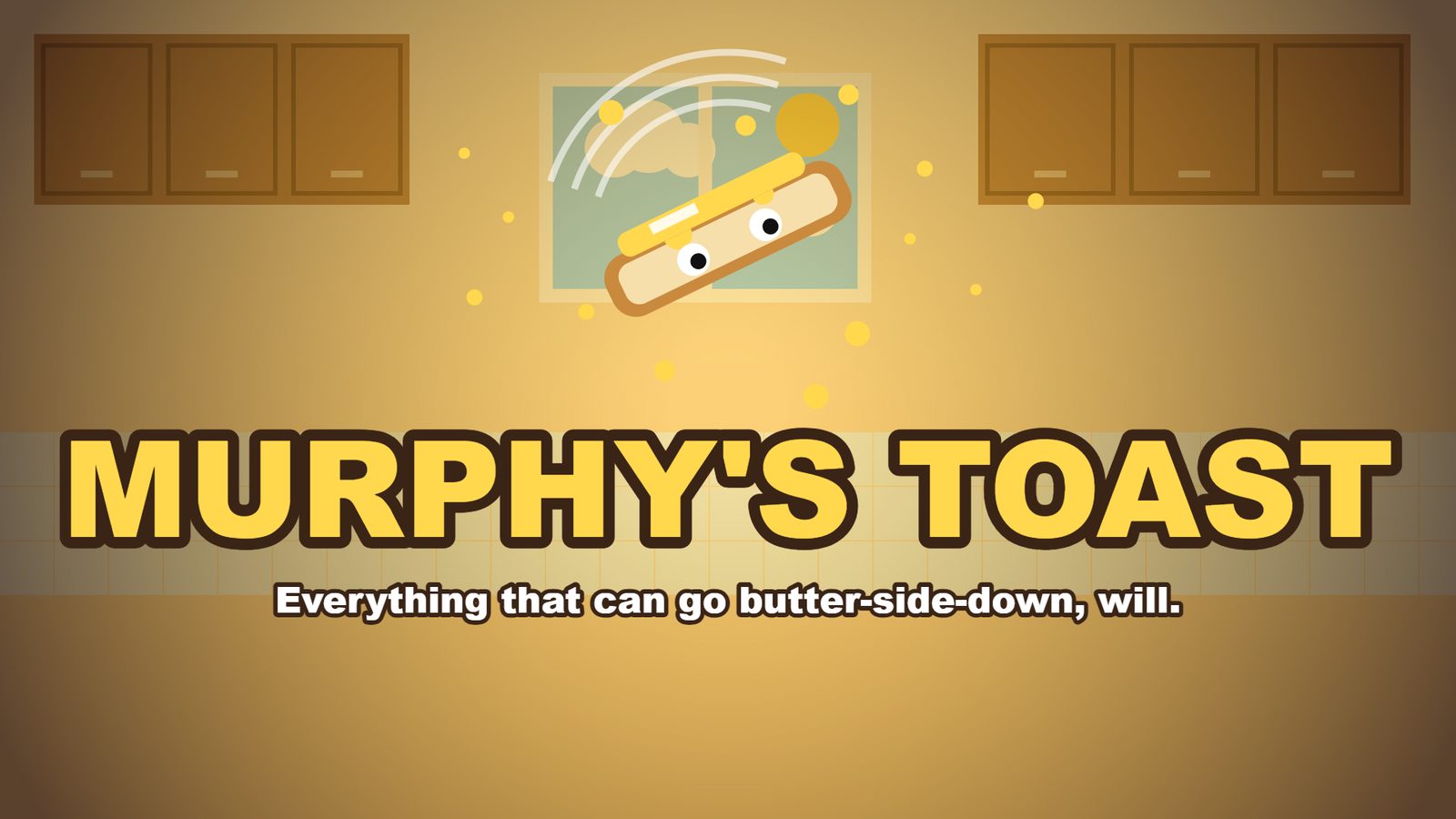 Murphy's Toast key art: a buttered toast flipping above a plate
